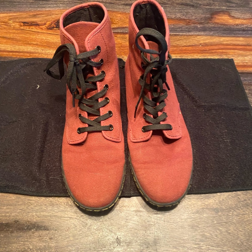 Dr. Martens Red Combat Boots